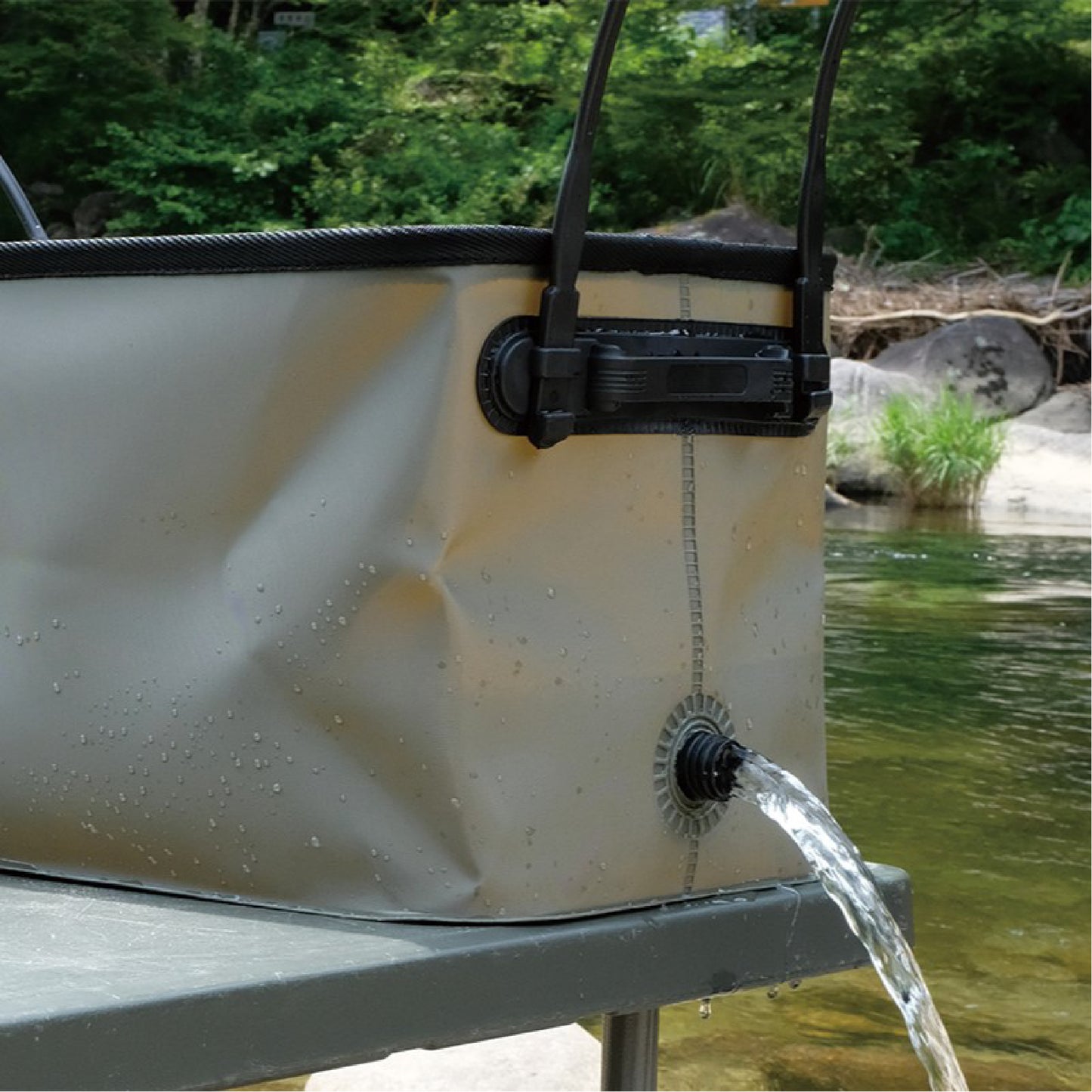 HANG STOCK DRAIN TUNK long handle folding waterproof storage basket 35L