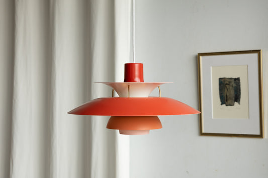 Louis Poulsen PH5 吊燈 經典紅 OLDANMARK