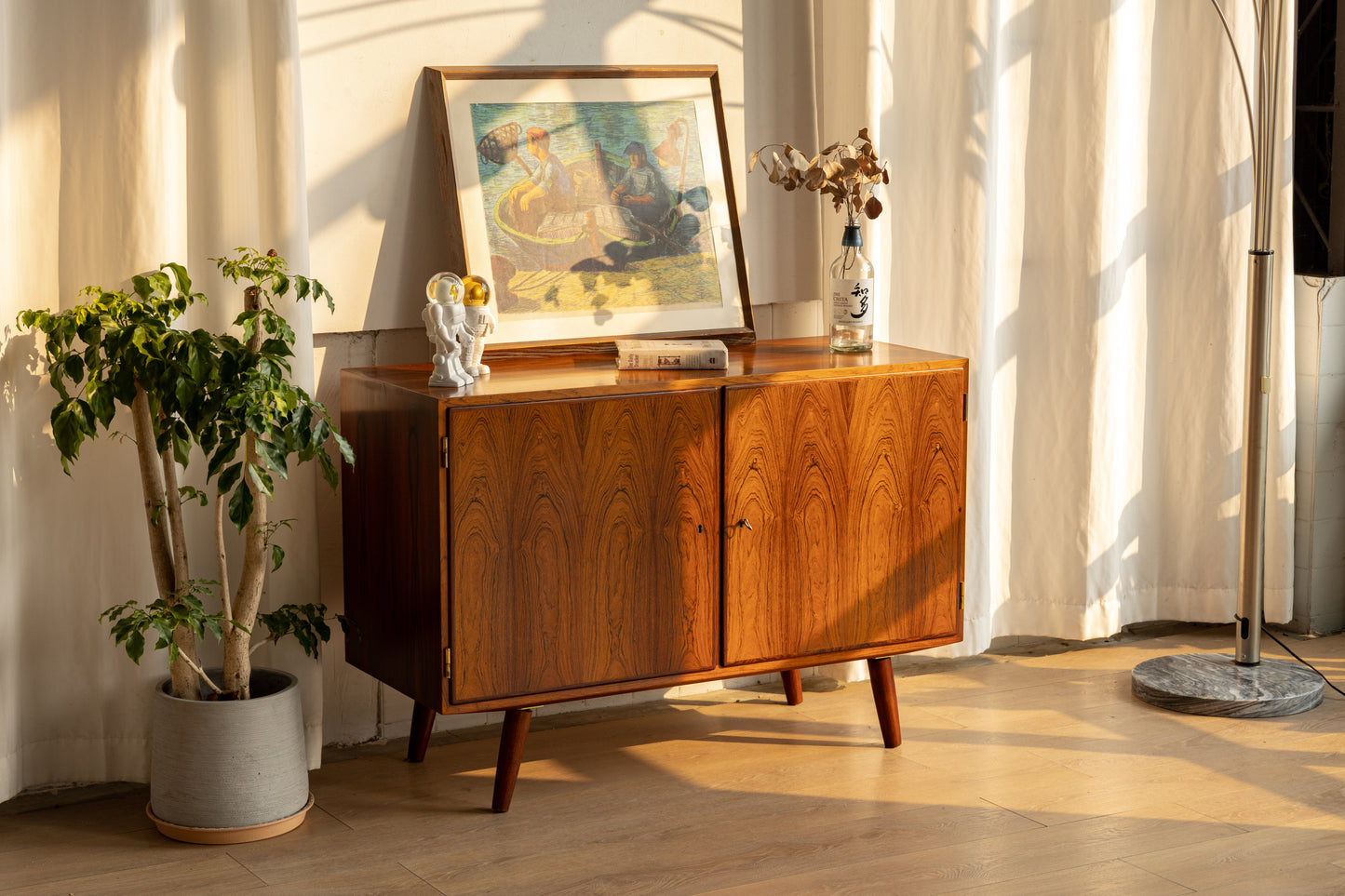 丹麥 玫瑰木 雙門 收納櫃 OLDANMARK