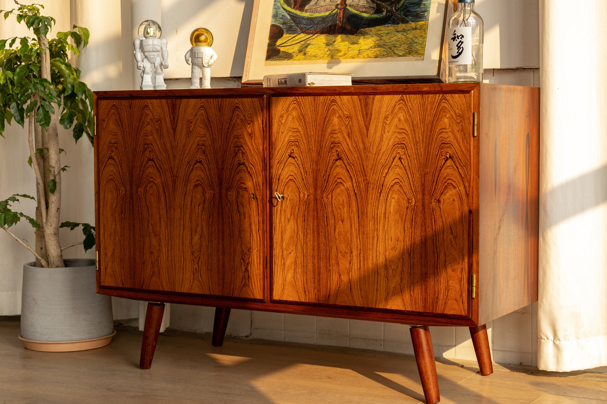 丹麥 玫瑰木 雙門 收納櫃 OLDANMARK