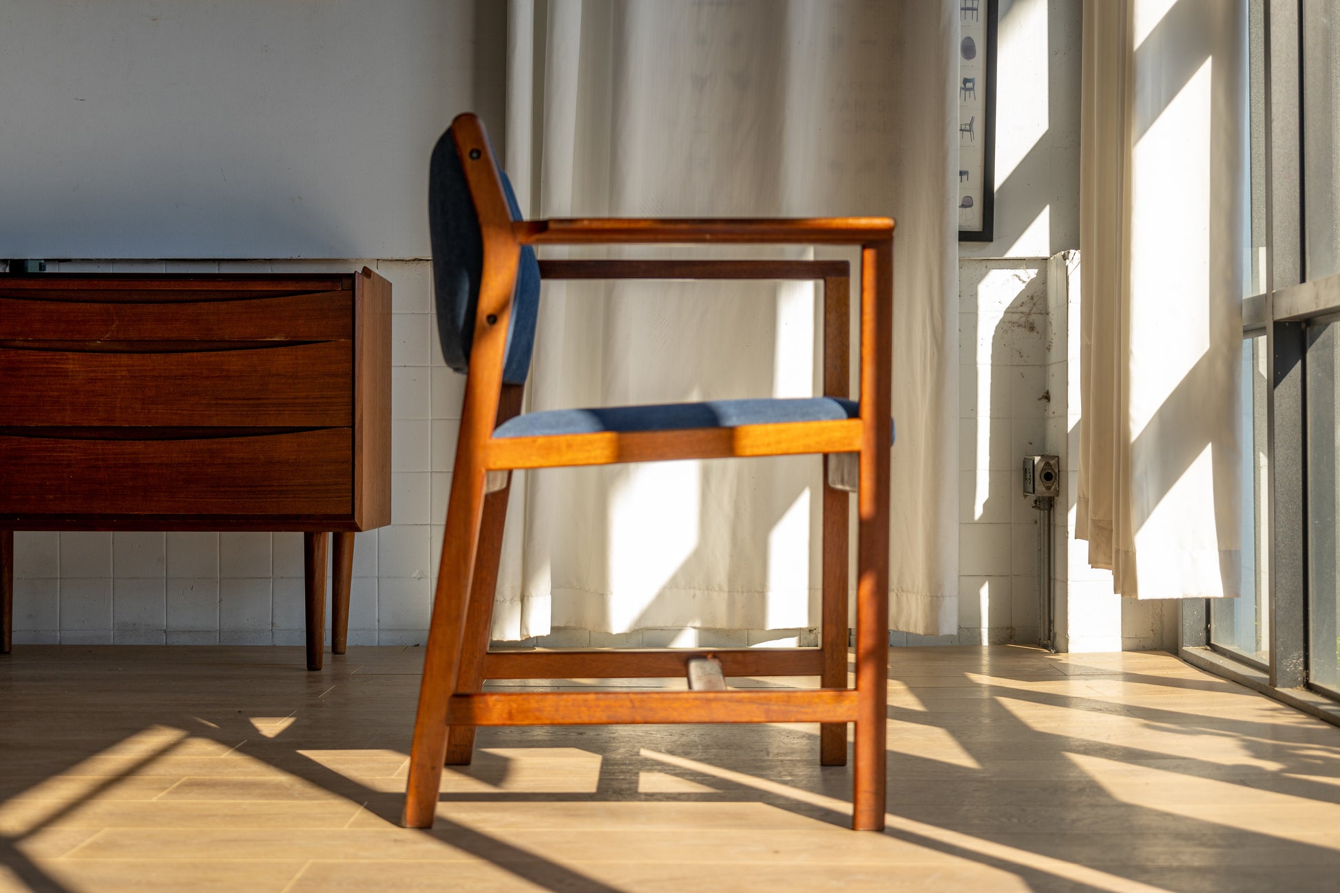 Børge Mogensen BM73 深藍扶手椅 OLDANMARK