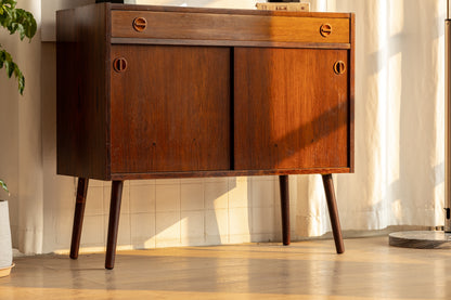 丹麥 玫瑰木 滑門 單抽 邊櫃 OLDANMARK