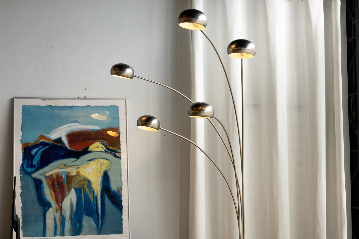 5-Arm Floor Lamp 立燈 霧面銀 OLDANMARK