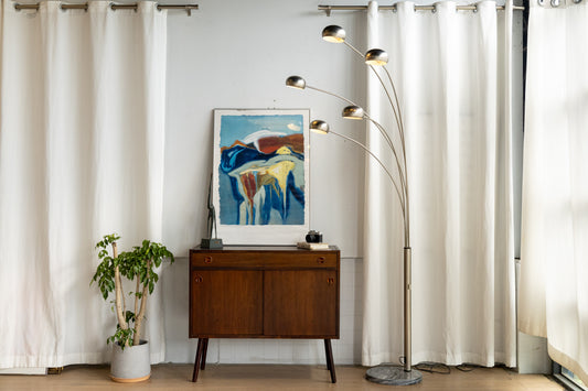 5-Arm Floor Lamp 立燈 霧面銀 OLDANMARK