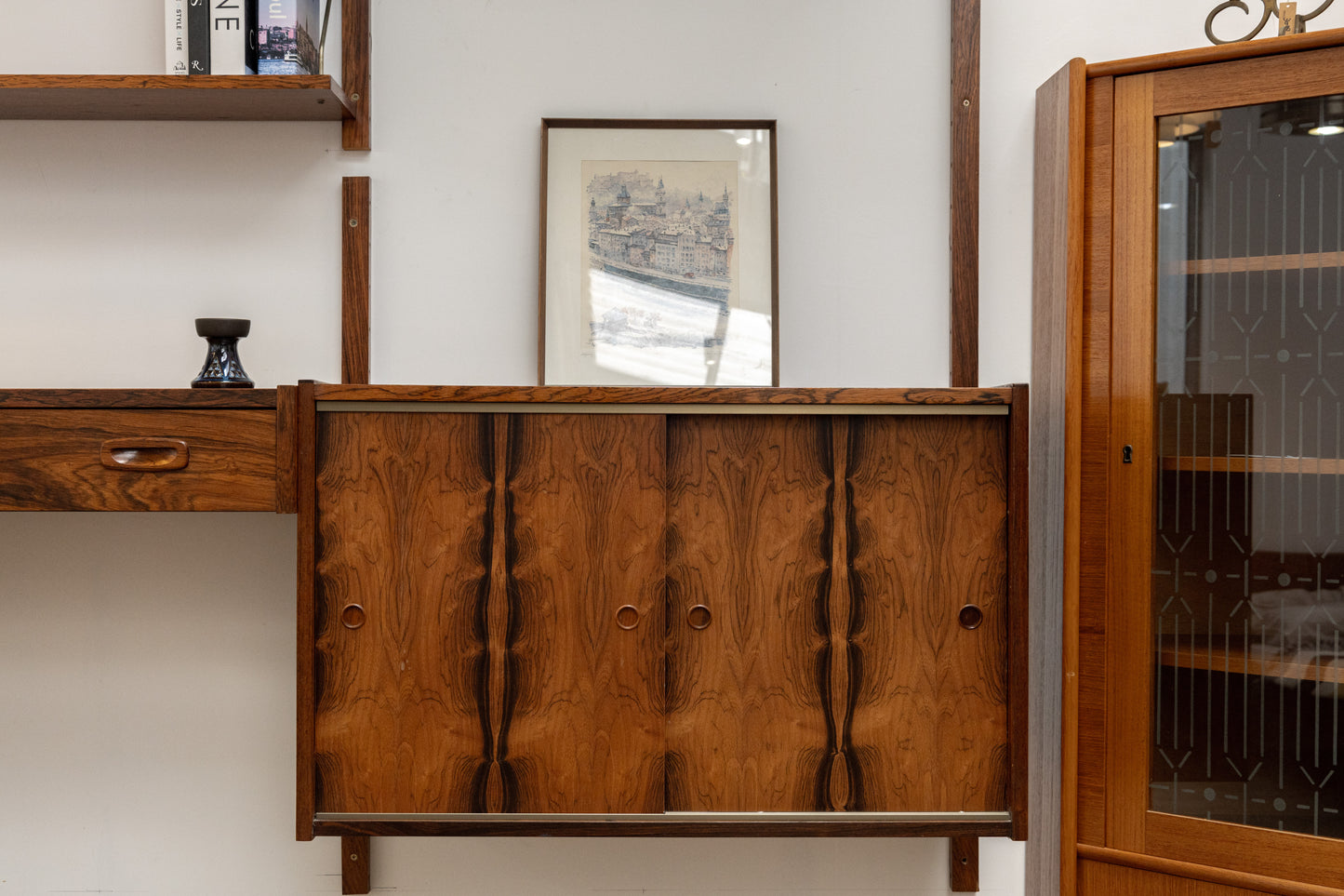 丹麥 玫瑰木 壁掛系統櫃 OLDANMARK