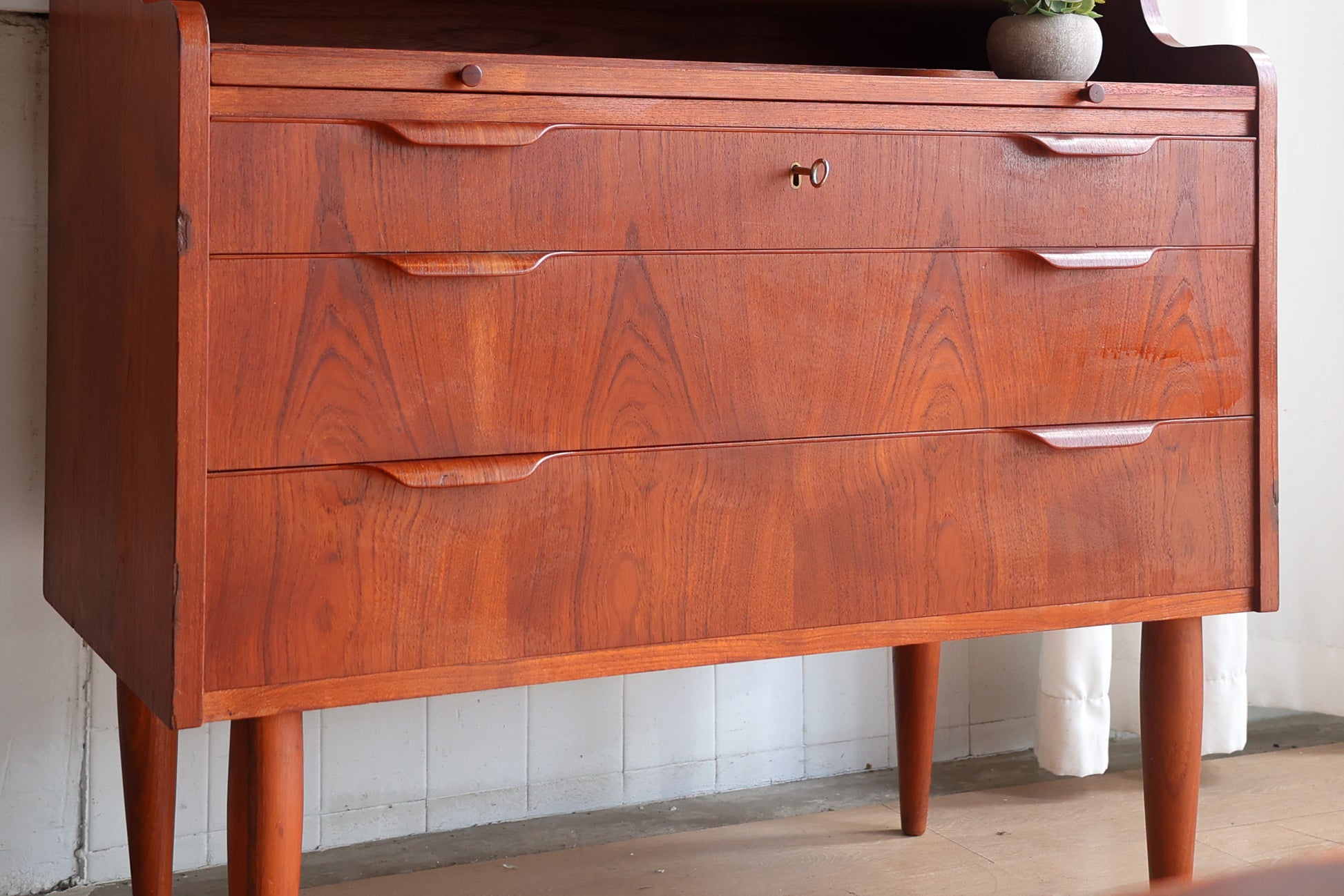 丹麥 柚木 復古 寫字櫃 OLDANMARK