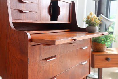 丹麥 柚木 復古 寫字櫃 OLDANMARK