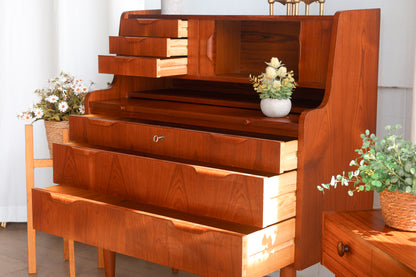 丹麥 柚木 復古 寫字櫃 OLDANMARK