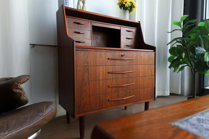 丹麥 玫瑰木 六抽 復古寫字櫃 OLDANMARK