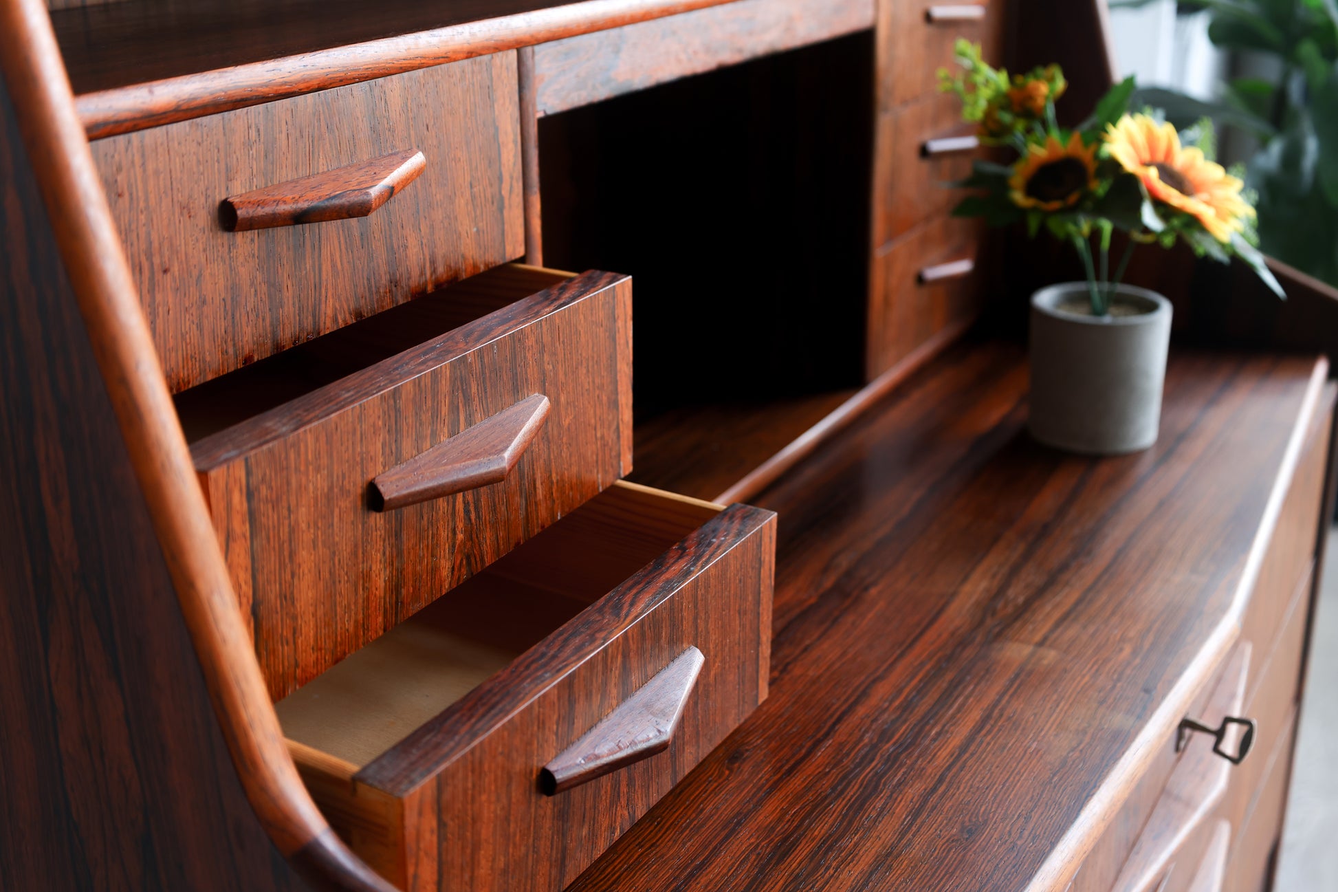 丹麥 玫瑰木 六抽 復古寫字櫃 OLDANMARK