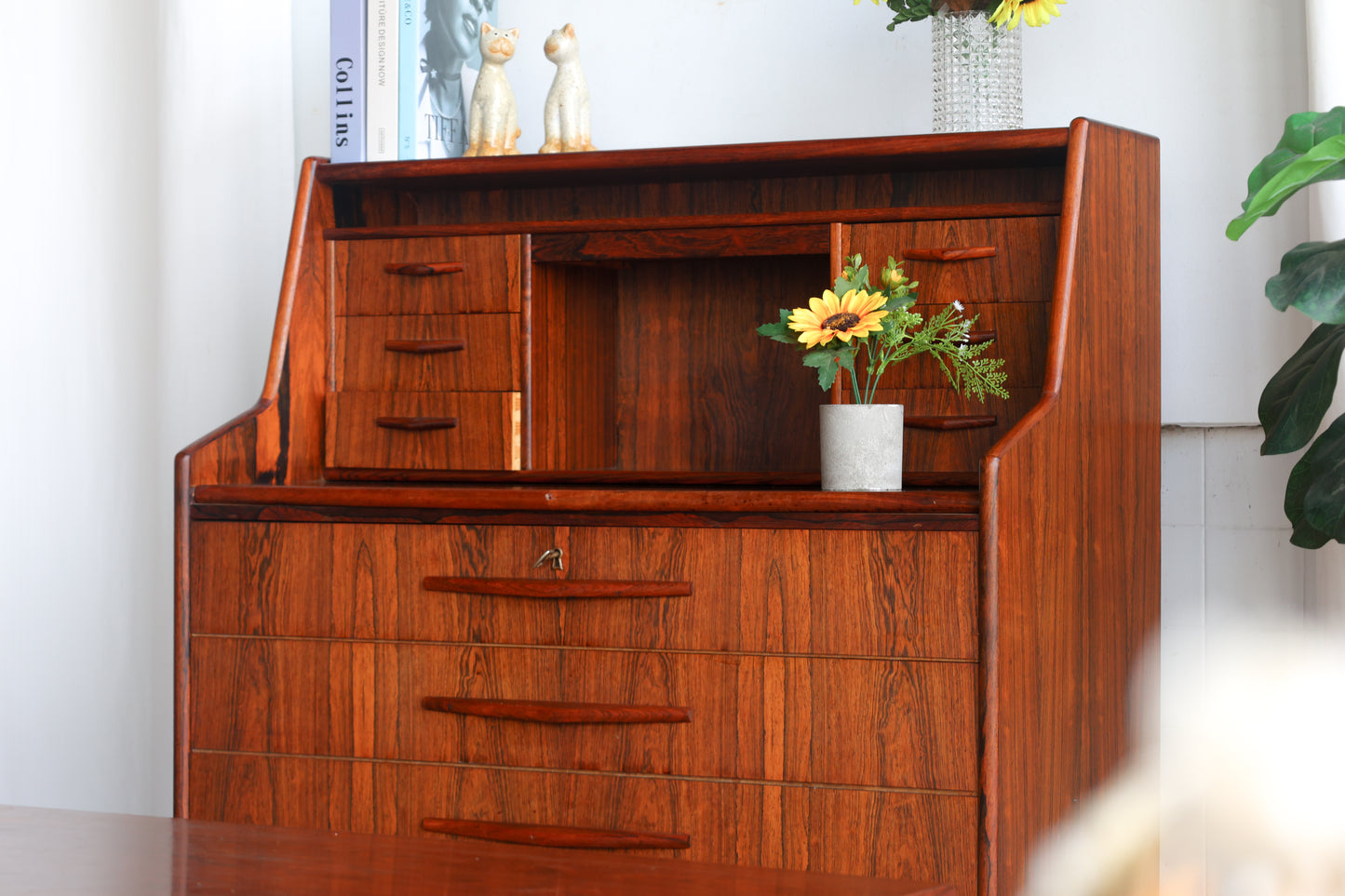 丹麥 玫瑰木 六抽 復古寫字櫃 OLDANMARK