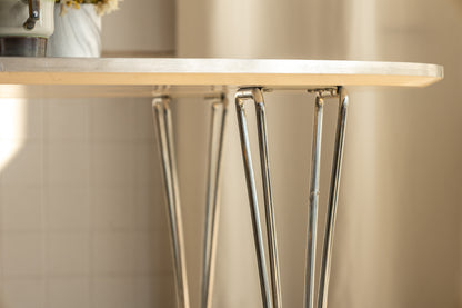 Piet Hein & Bruno Mathsson｜Fritz Hansen 超橢圓餐桌 #中白 OLDANMARK