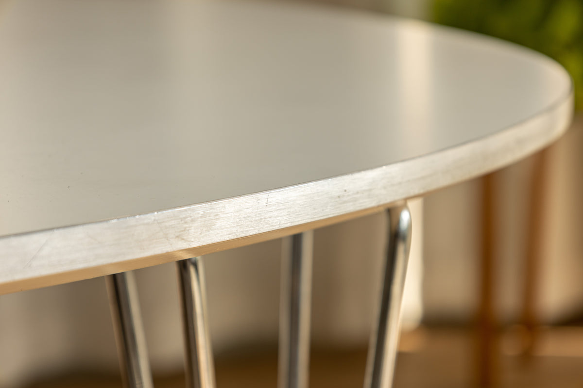 Piet Hein & Bruno Mathsson｜Fritz Hansen 超橢圓餐桌 #中白 OLDANMARK