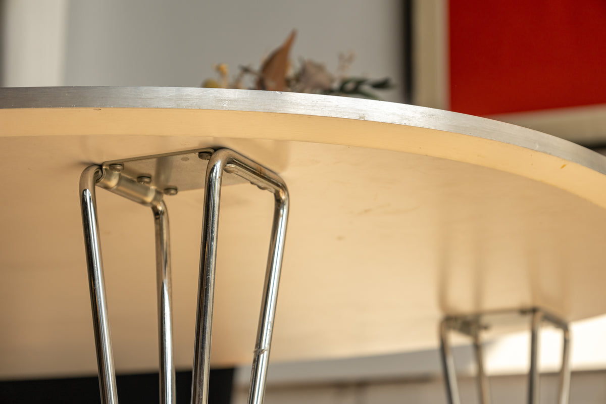 Piet Hein & Bruno Mathsson｜Fritz Hansen 超橢圓餐桌 #中白 OLDANMARK