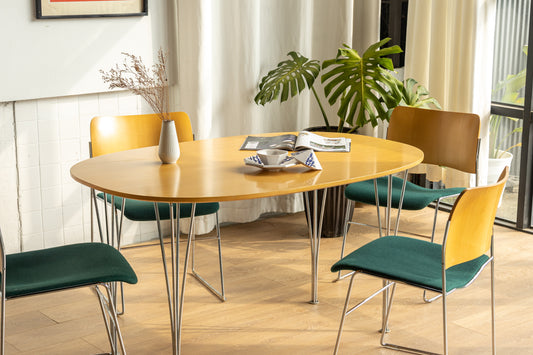 Piet Hein & Bruno Mathsson｜Fritz Hansen 超橢圓餐桌 #小櫸木 OLDANMARK