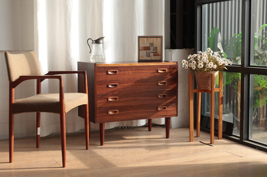 丹麥 玫瑰木 四抽 邊櫃 OLDANMARK