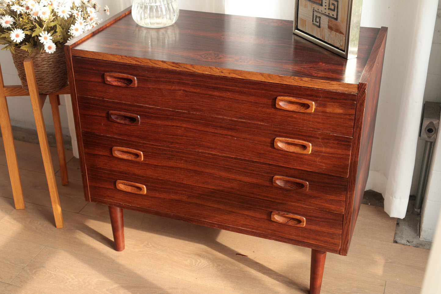 丹麥 玫瑰木 四抽 邊櫃 OLDANMARK