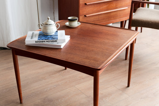 丹麥 柚木 邊框 方型 邊桌 咖啡桌 OLDANMARK