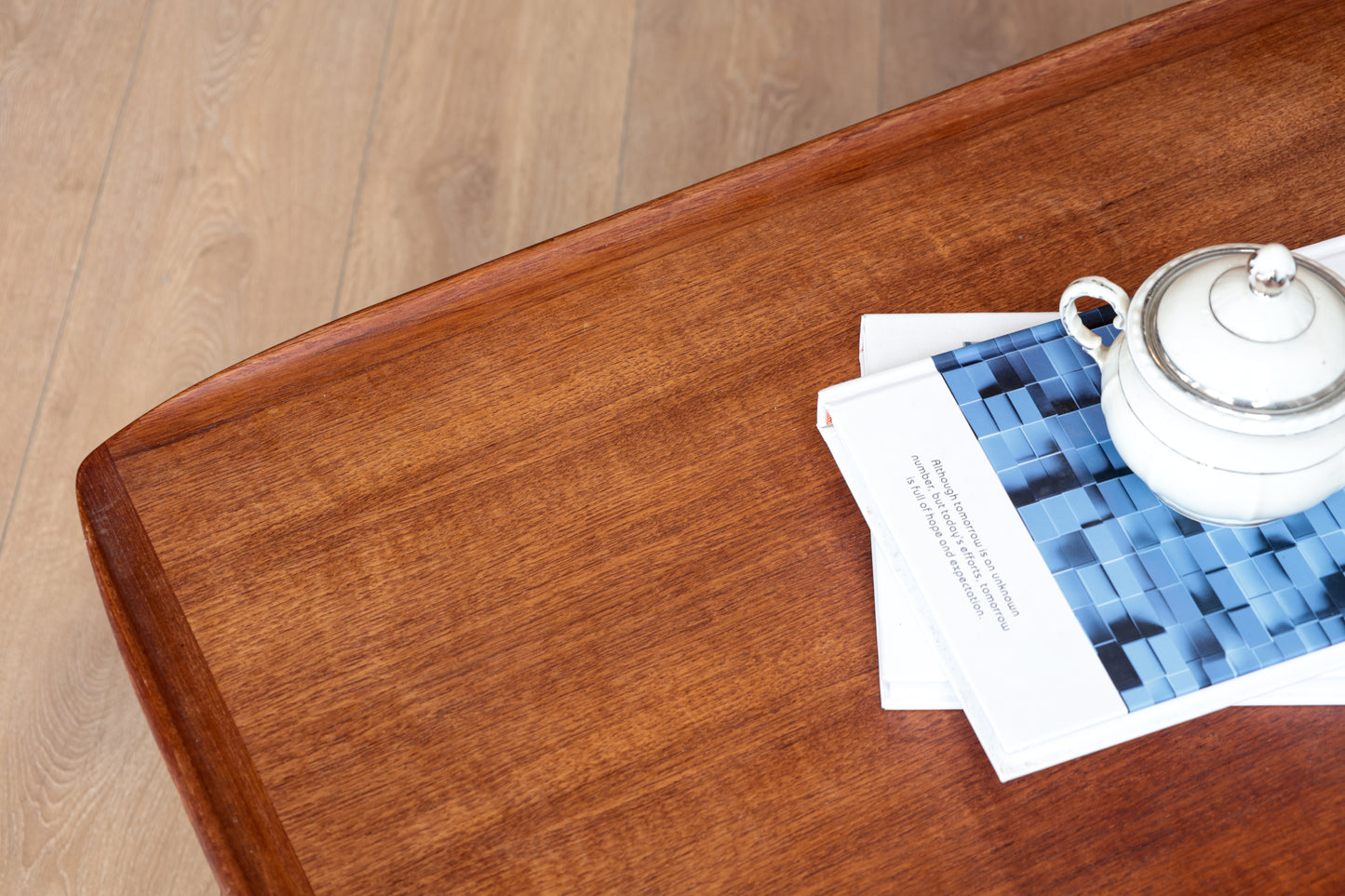 丹麥 柚木 邊框 方型 邊桌 咖啡桌 OLDANMARK