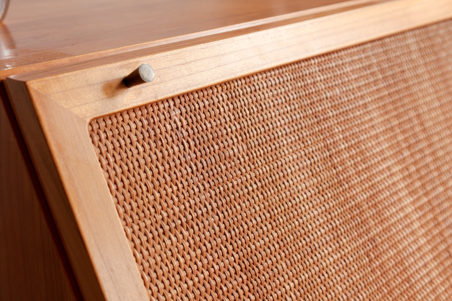 丹麥 柚木 藤編 復古 斜面 五斗櫃 OLDANMARK