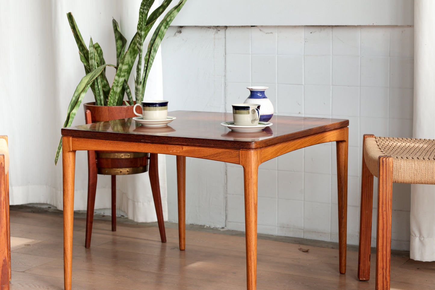 丹麥 玫瑰木 方型邊桌 咖啡桌 OLDANMARK