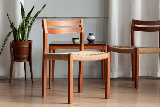 丹麥 J.L. Møller Model 401 實木編織餐椅 OLDANMARK