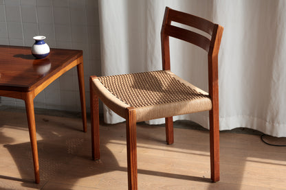 丹麥 J.L. Møller Model 401 實木編織餐椅 OLDANMARK