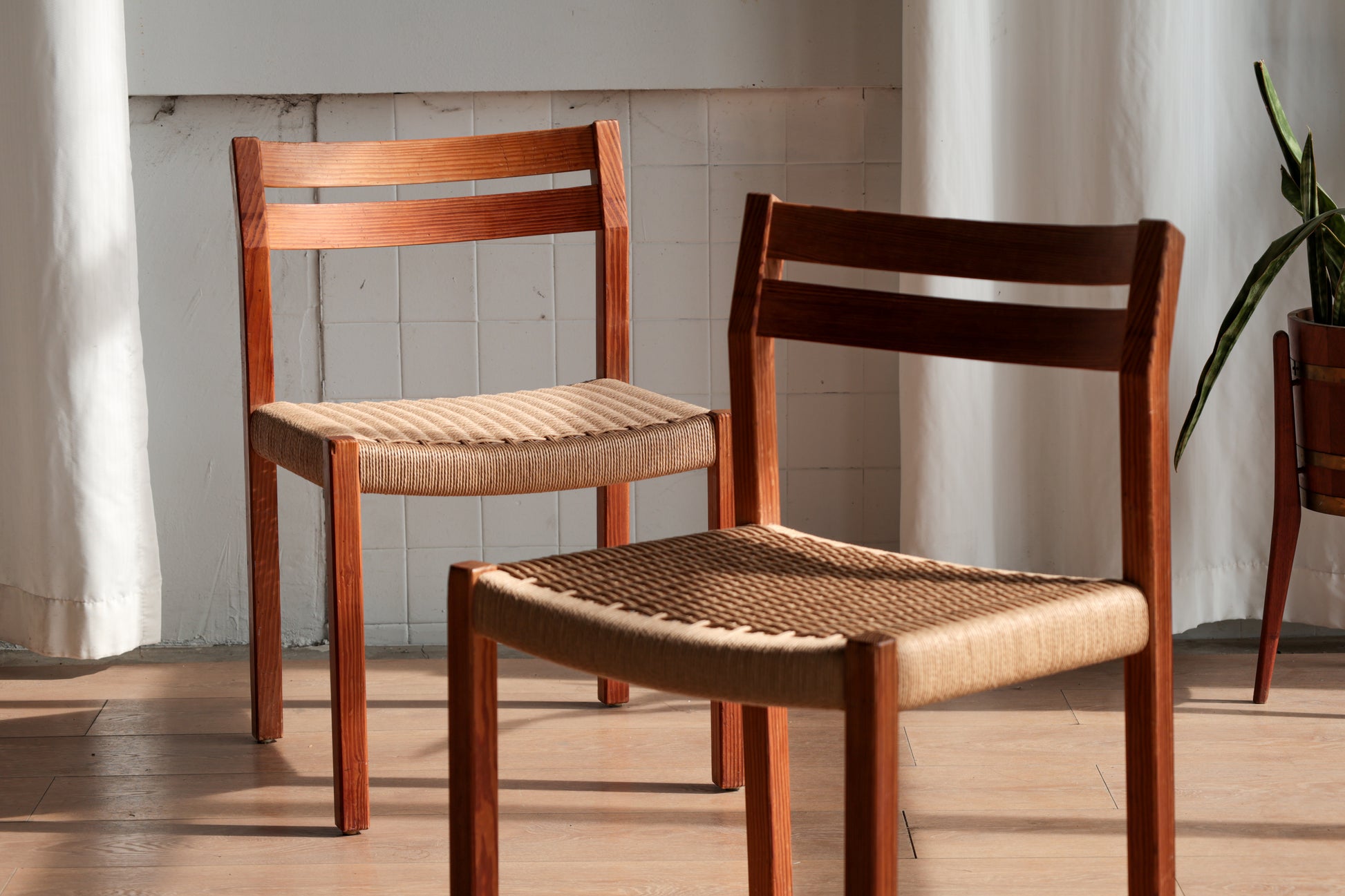 丹麥 J.L. Møller Model 401 實木編織餐椅 OLDANMARK