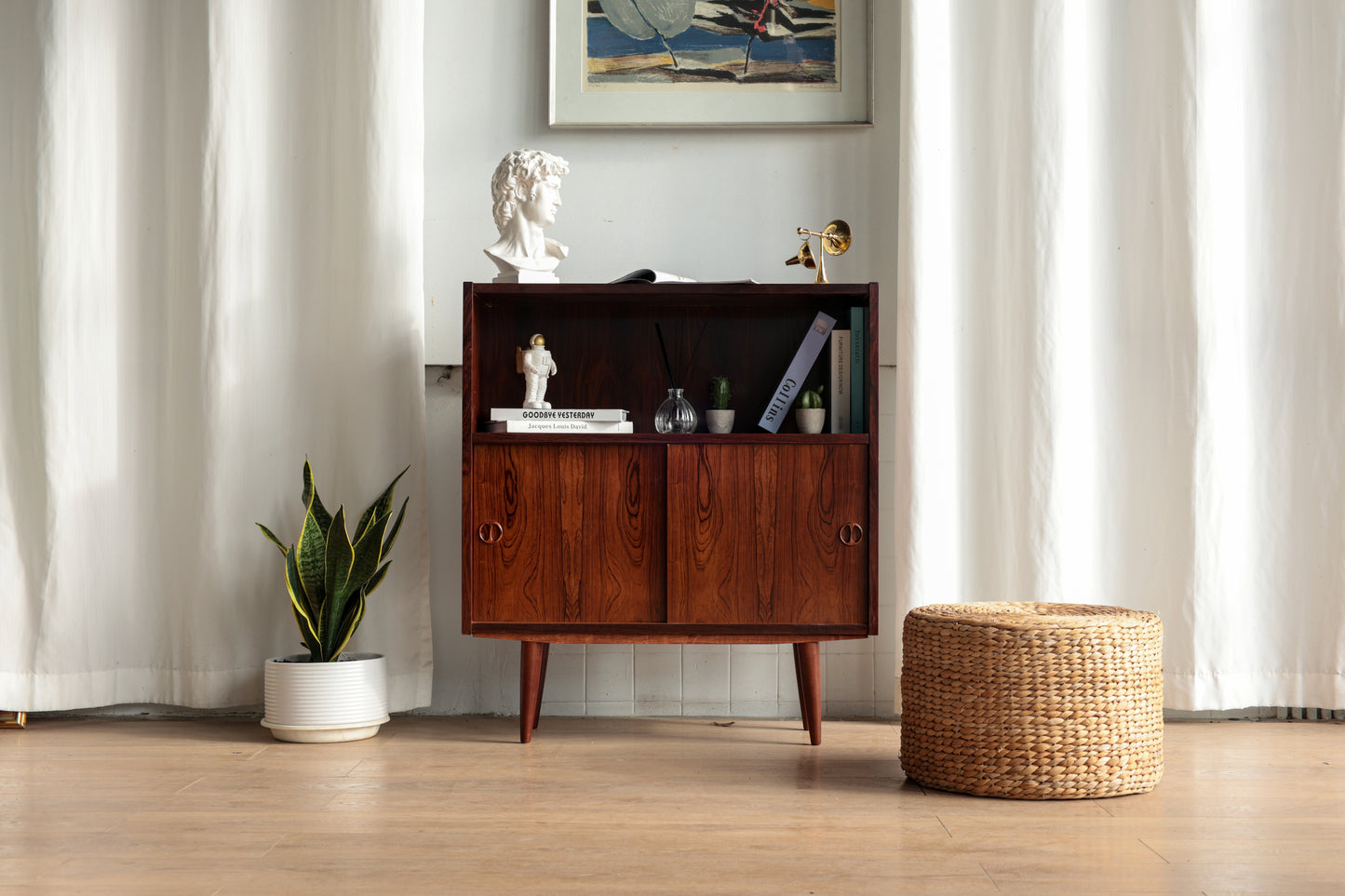 丹麥 玫瑰木 圓形把手 復古 收納櫃 OLDANMARK