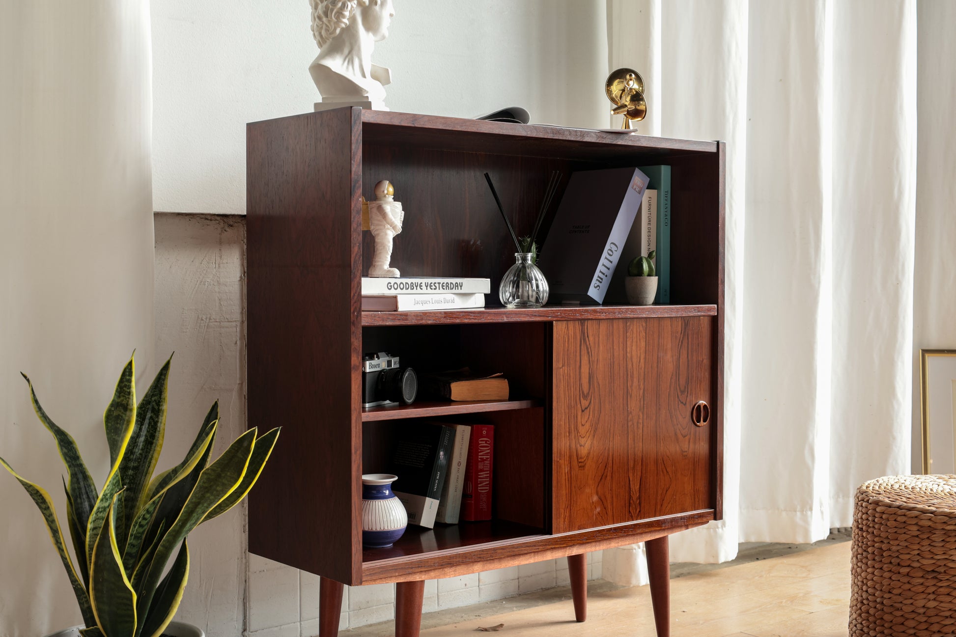 丹麥 玫瑰木 圓形把手 復古 收納櫃 OLDANMARK