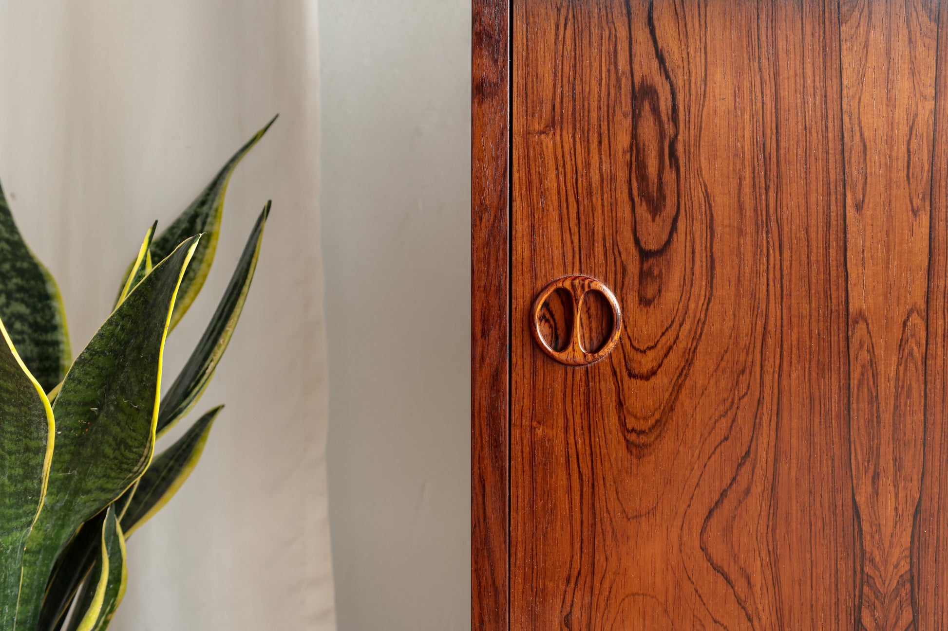 丹麥 玫瑰木 圓形把手 復古 收納櫃 OLDANMARK