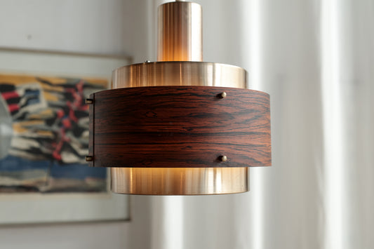 丹麥 玫瑰木飾帶 黃銅 吊燈 OLDANMARK