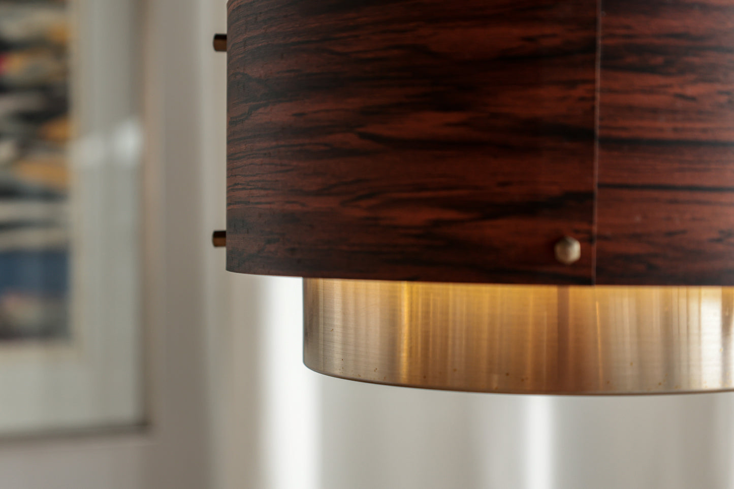 丹麥 玫瑰木飾帶 黃銅 吊燈 OLDANMARK