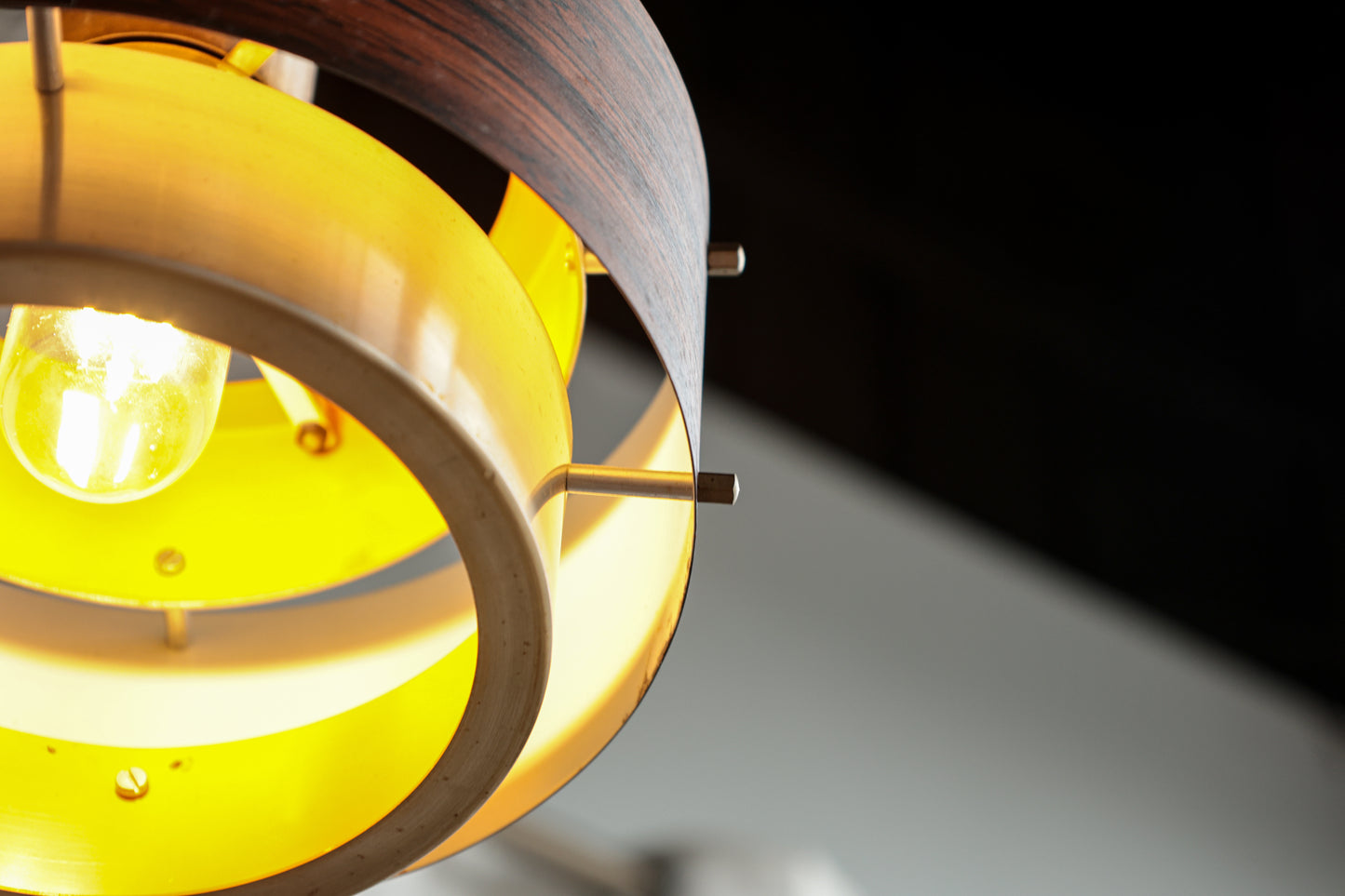 丹麥 玫瑰木飾帶 黃銅 吊燈 OLDANMARK