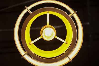 丹麥 玫瑰木飾帶 黃銅 吊燈 OLDANMARK