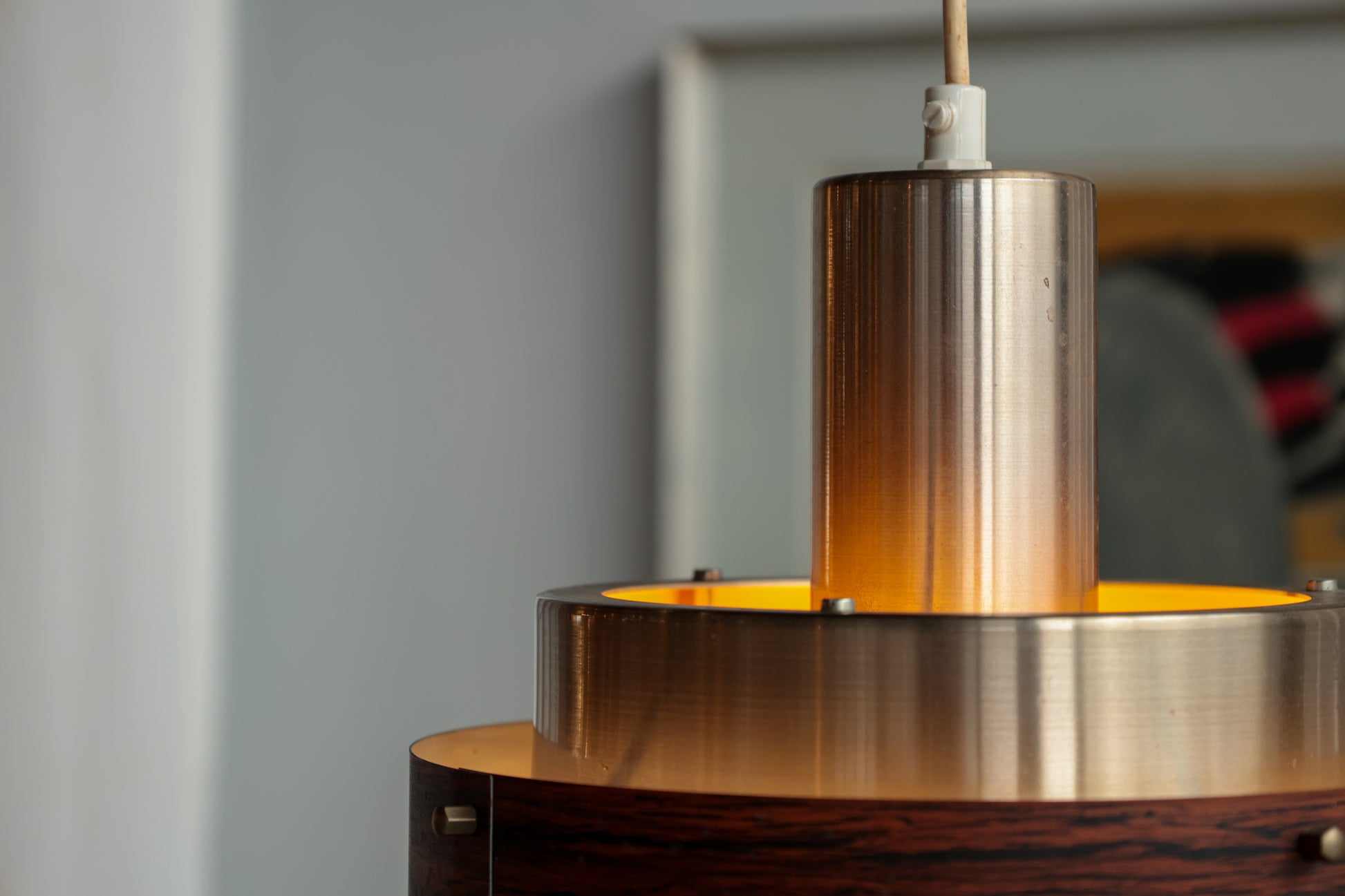 丹麥 玫瑰木飾帶 黃銅 吊燈 OLDANMARK