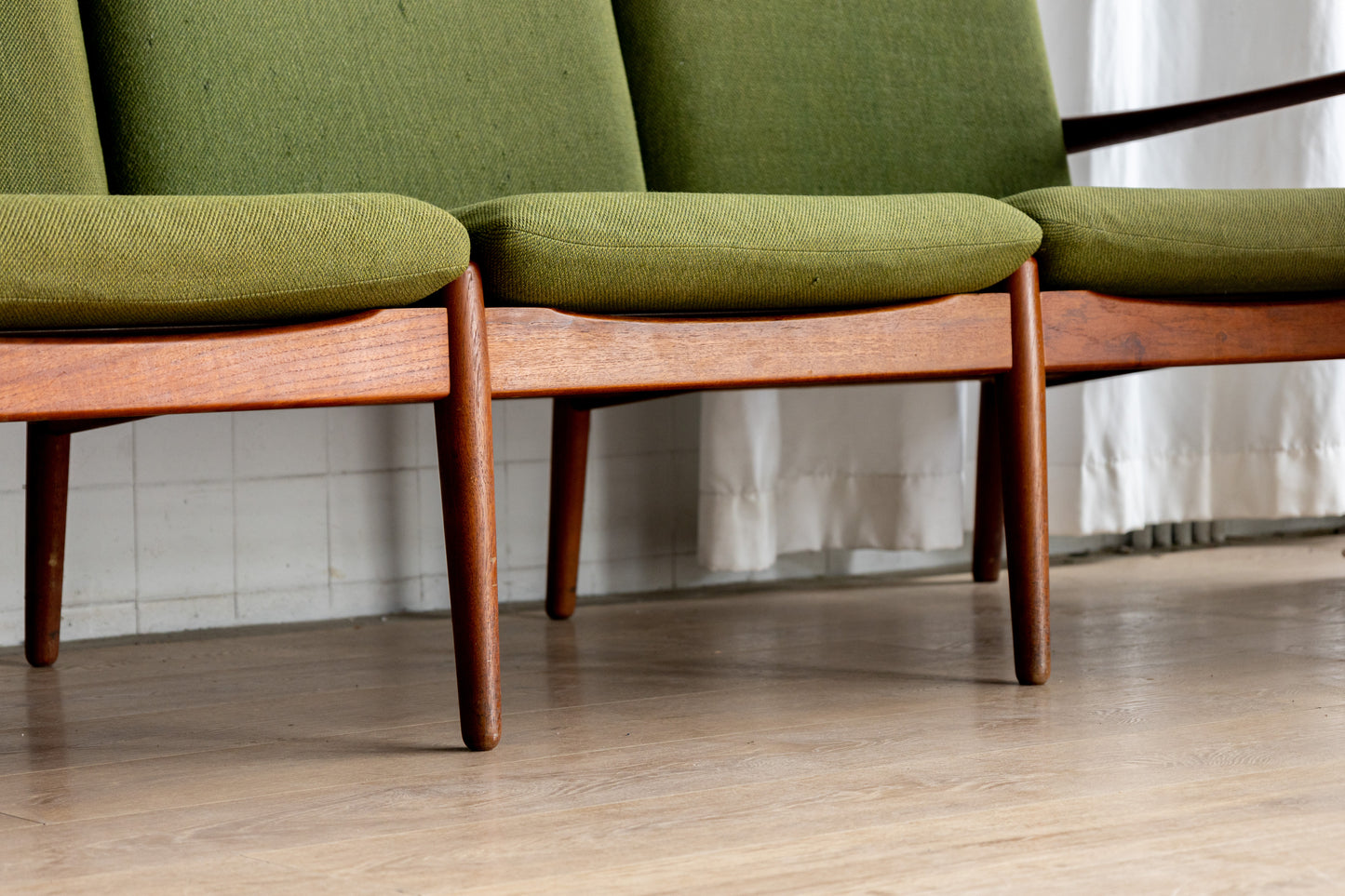 丹麥 柚木 扶手 三人沙發 OLDANMARK