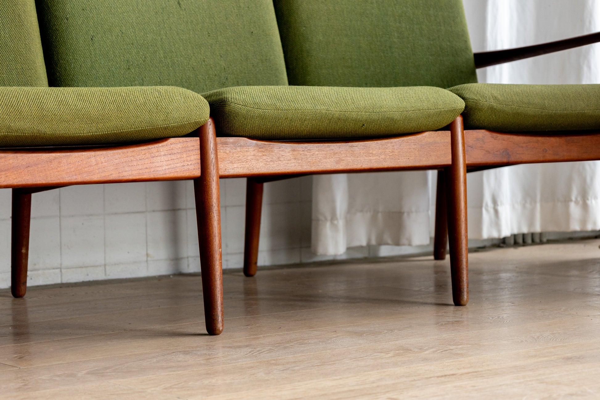 丹麥 柚木 扶手 三人沙發 OLDANMARK