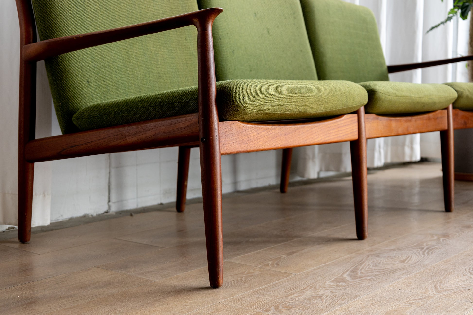 丹麥 柚木 扶手 三人沙發 OLDANMARK