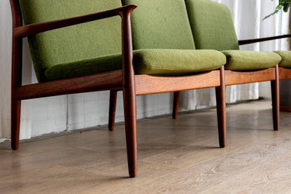 丹麥 柚木 扶手 三人沙發 OLDANMARK