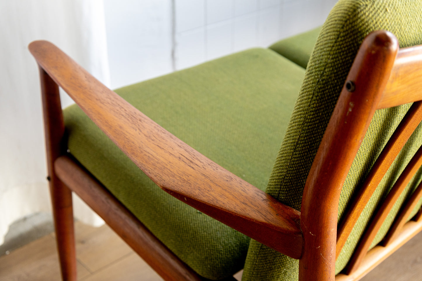 丹麥 柚木 扶手 三人沙發 OLDANMARK