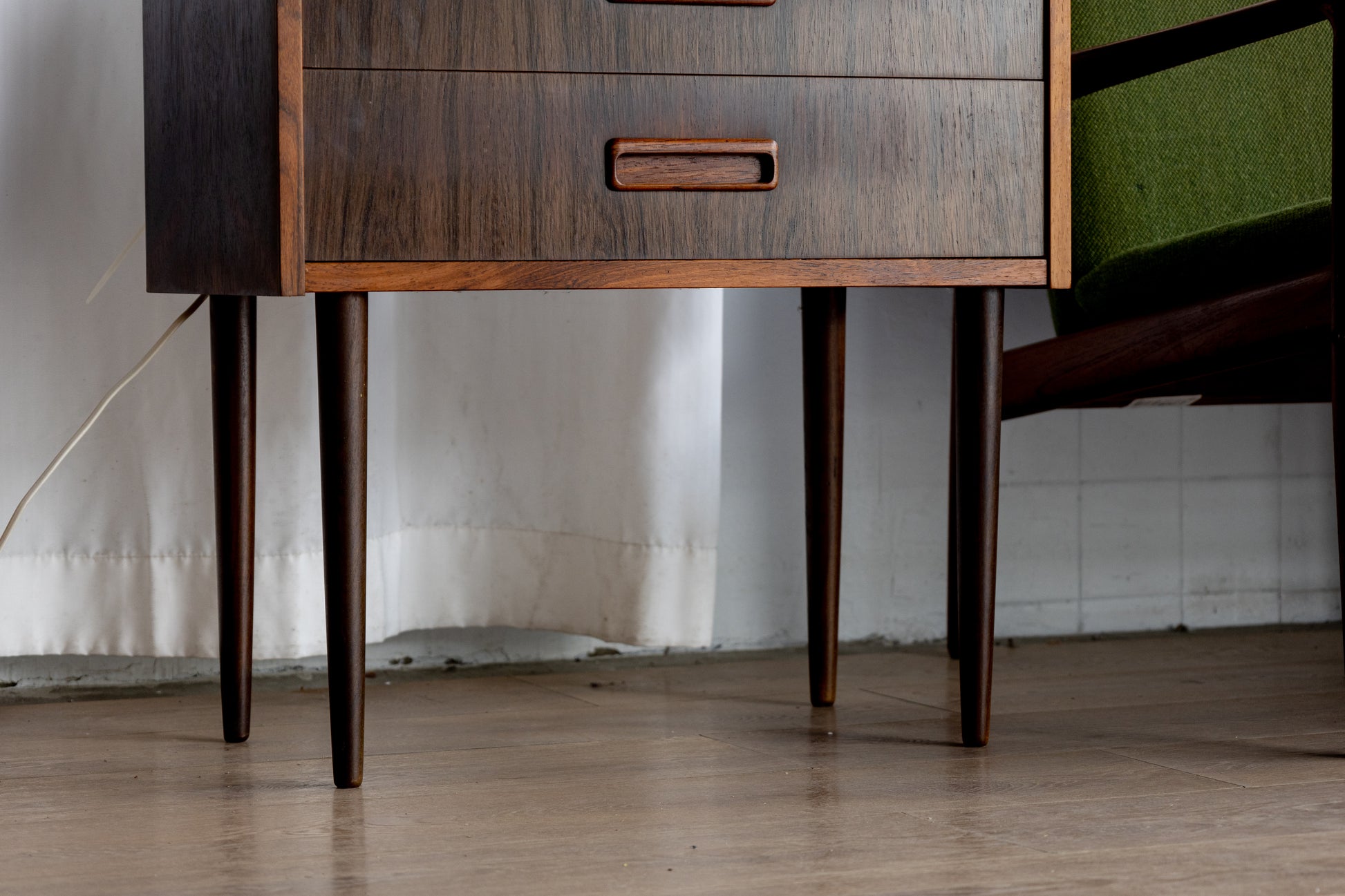 丹麥 現代風 玫瑰木 兩抽 邊櫃 OLDANMARK