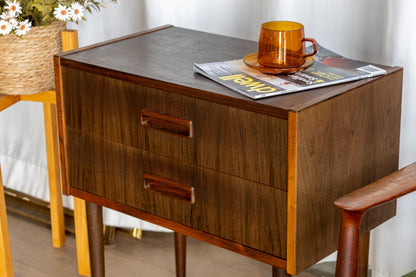 丹麥 現代風 玫瑰木 兩抽 邊櫃 OLDANMARK