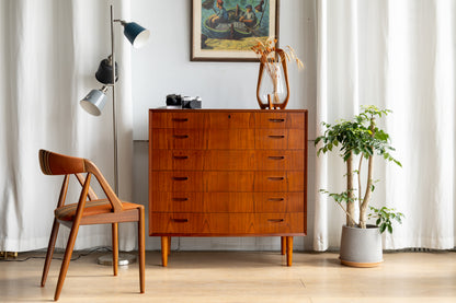丹麥 現代風 柚木 六抽 高櫃 OLDANMARK