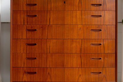 丹麥 現代風 柚木 六抽 高櫃 OLDANMARK