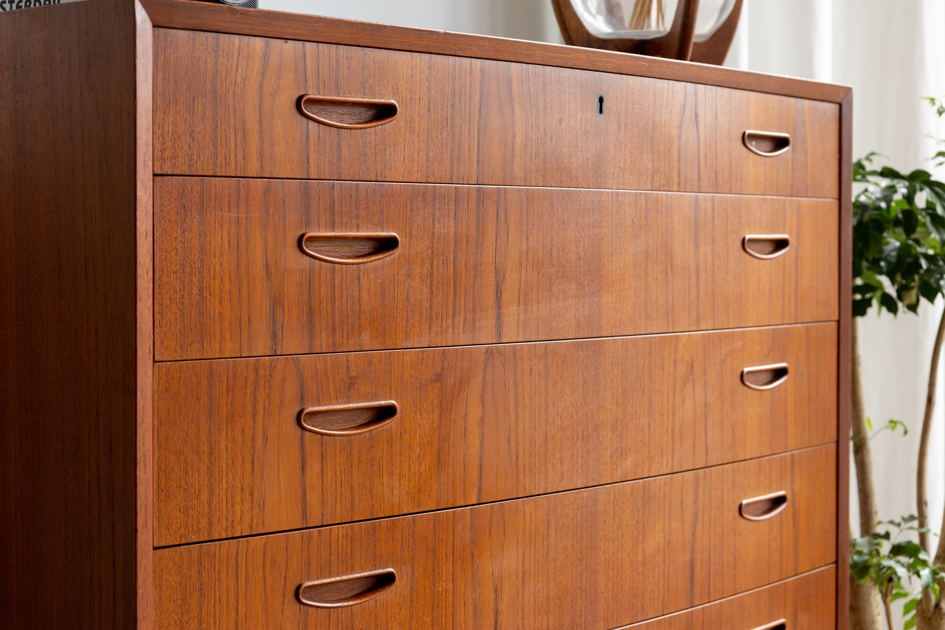 丹麥 現代風 柚木 六抽 高櫃 OLDANMARK