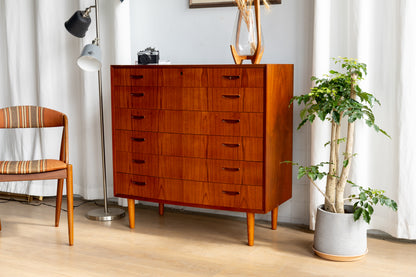 丹麥 現代風 柚木 六抽 高櫃 OLDANMARK
