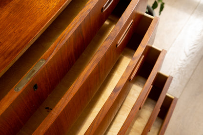 丹麥 現代風 柚木 六抽 高櫃 OLDANMARK