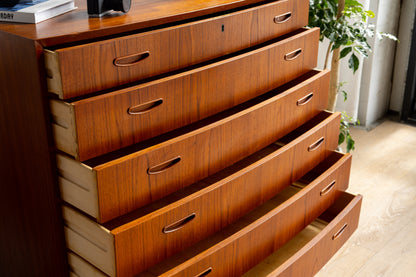 丹麥 現代風 柚木 六抽 高櫃 OLDANMARK