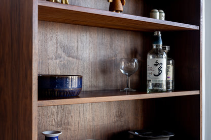 丹麥 玫瑰木 玻璃滑門 雙門 高櫃 OLDANMARK